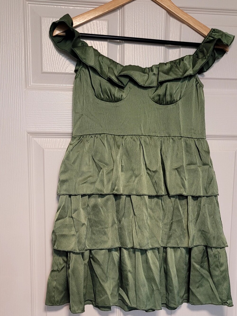 cider green dress | Dresses | Cider Olive Tiered Ruffle Gen Z fashion aesthetic